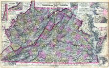 West Virginia State Map, Wood County 1886